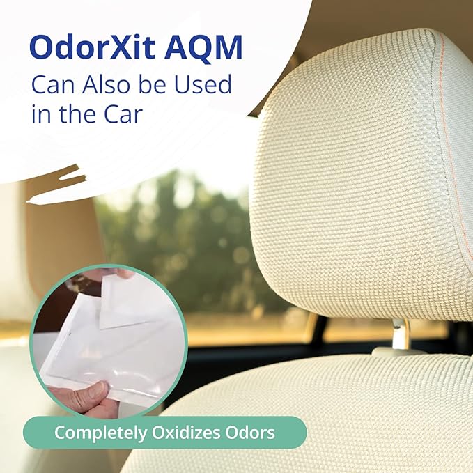 AQM by OdorXit, Air Quality Manager Chlorine Dioxide Odor Removal Packet, Dog Odor Eliminators for Home, Wet Dog Smell &amp; Car Deodorizer, Strong Smell Neutralizer, 10g