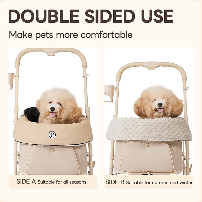 Pet Stroller Cushion for Dogs &amp; Cats, Dog Stroller Mat, Ideal Accessories for Comfortable Rides