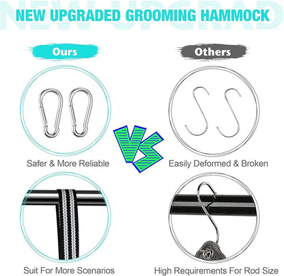 Dog Grooming Hammock - Upgrade Pet Grooming Harness for Nail Trimming (XXL 120lb), Dog Sling for Nail Clipping, Dog Hanging Holder Hanger for Cutting Nail with Nail Clippers, Green