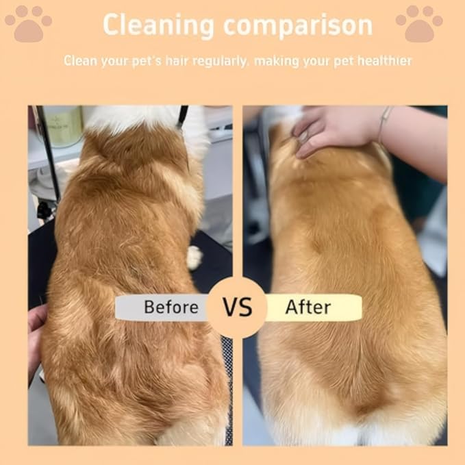 Cat steam brush USB-Powered Pet Steam Brush for Dogs &amp; Cats | Instant Fog Deshedding Tool, Reduces Shedding &amp; Flyaway Hair | Gentle Grooming Brush for Dog &amp; Cat Hair Loss Control (Orange)