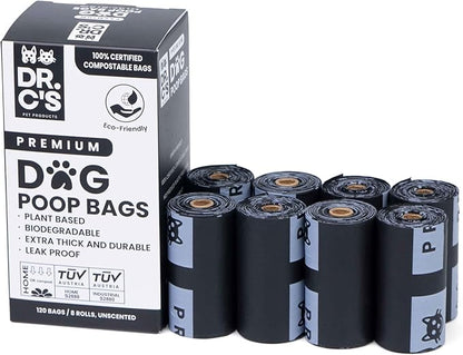 100% Certified Compostable Dog Poop Bags - Dr. C&