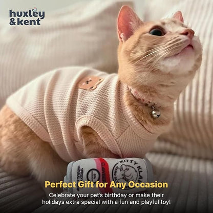 Huxley &amp; Kent Plush Cat Toy - Interactive Catnip Toy for Cats &amp; Kittens - Soft Kitty Toy with Crinkle &amp; Catnip - Fun Indoor Play Toy - Kitty Klaw Clawberry