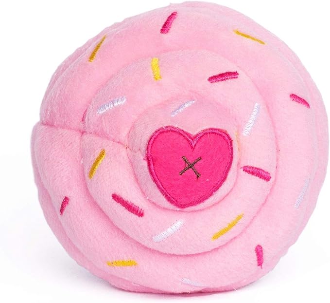 ZippyPaws Birthday Cupcake- Dog Squeaky Toys to Keep Them Busy, Funny Food Plush for Small, Medium, &amp; Large Dogs, Cute Stuffed Puppy Toy, Pet Products, Gift for Dogs of All Breeds, Soft &amp; Cuddly- Pink