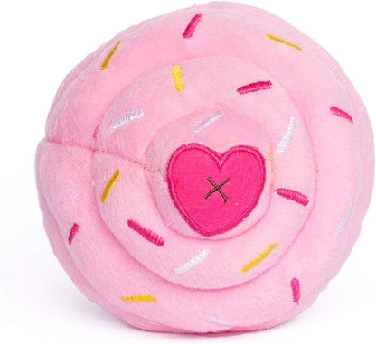 ZippyPaws Birthday Cupcake- Dog Squeaky Toys to Keep Them Busy, Funny Food Plush for Small, Medium, &amp; Large Dogs, Cute Stuffed Puppy Toy, Pet Products, Gift for Dogs of All Breeds, Soft &amp; Cuddly- Pink
