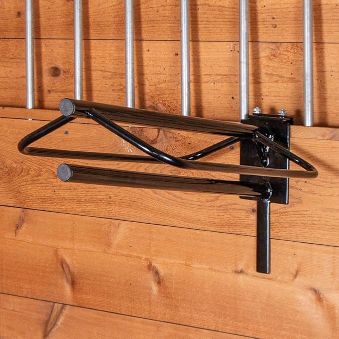 Saddle Rack with Pad Bar for Horse Enthusiast | Heavy-Duty Saddle Rack Wall Mount | Western &amp; English Saddle Rack | Keeps Tack Organized