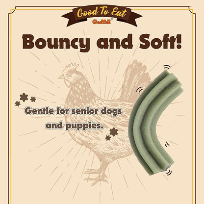 Gootoe Soft Chicken Dental Chews with Chlorophyll 1.5 lb, All Natural, Grain-Free, High-Protein, Healthy &amp; Easily Digestible, Soft Texture, Resealable