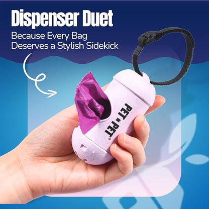 Pet N Pet Poop Bags for Dogs, 288 Counts Lavender Scented Dog Poop Bags Rolls with Leash Dispenser, USDA Certified 38% Plant Based &amp; 62% PE Dogs Waste Bag, Doggie Poo Bag