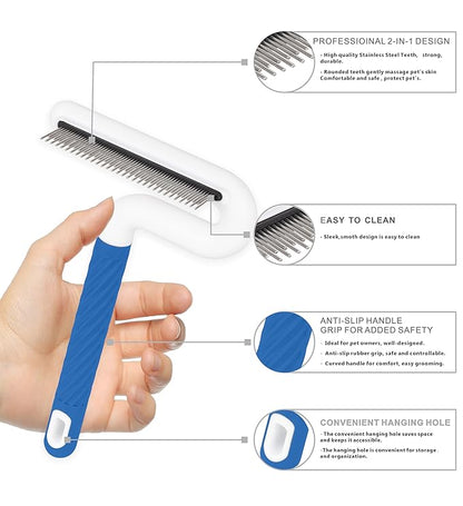 Flea Comb, TailGurus Effective Flea Comb for Cats &amp; Dogs - Shedding Brush for All Pets - Long Hair Friendly - Durable - Versatile &amp; Safe - Durable, Safe &amp; Versatile - Portable, Pet-Friendly(TG2042)