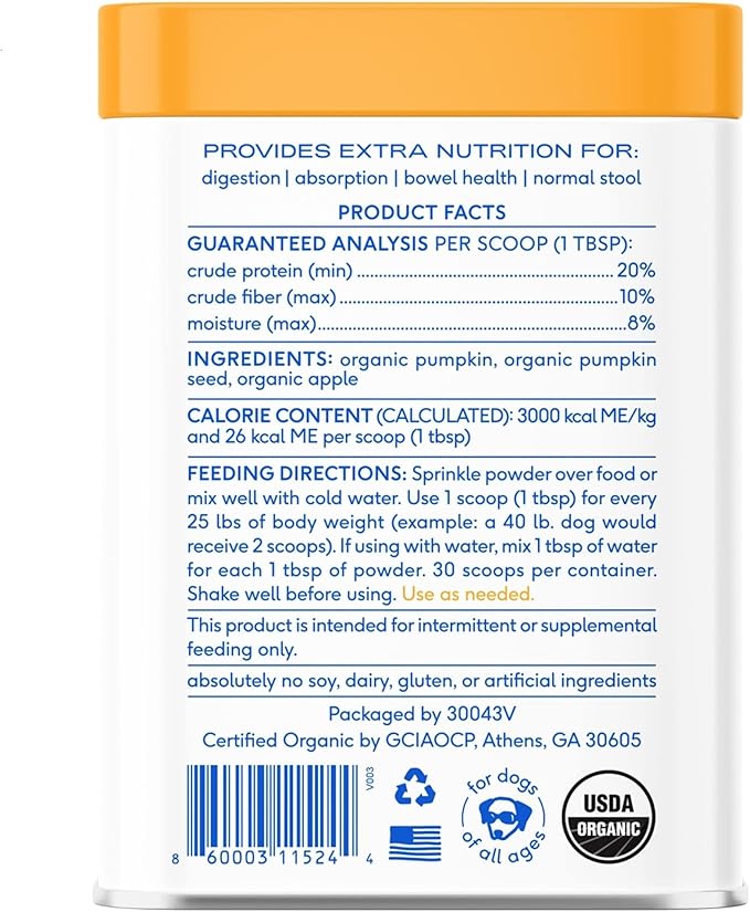 Native Pet Omega Oil for Dogs &amp; Pumpkin for Dogs | Dog Fish Oil Supplements | All-Natural, Organic Pumpkin Fiber for Dogs | 8 Oz. Omega Oil &amp; Pumpkin Powder