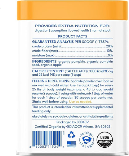 Native Pet Omega Oil for Dogs &amp; Pumpkin for Dogs | Dog Fish Oil Supplements | All-Natural, Organic Pumpkin Fiber for Dogs | 8 Oz. Omega Oil &amp; Pumpkin Powder