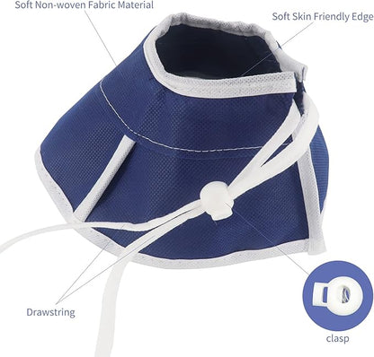 Soft Cat Recovery Collar Cat Cone E Collar Nonwoven Fabric Elizabethan Collar Loops-Protective Wound Healing Specially Designed for Cats and Puppies - Easy to Eat and Drink (M)