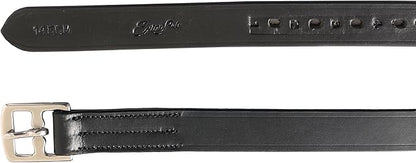 Exion Pre-Stretched Leather Stirrup Leathers for English Saddles | Premium Vegetable-Tanned Non-Stretch Stirrups for Jumping, Dressage &amp; Schooling | 18-Hole Numbered Adjustment &amp; SS Buckles