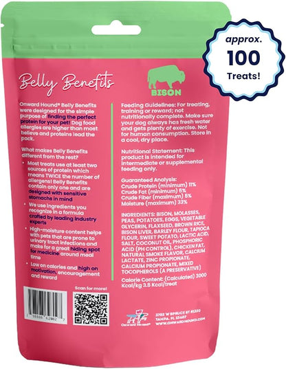 Training Treats for Dogs - Soft Bison - Low Calorie Dog Training Treats for Sensitive Stomachs with Single Source Premium Protein, Corn Free, &amp; Soy Free Formula - 4 oz