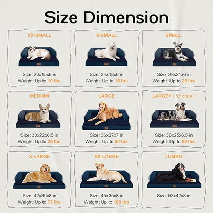 Small Dog Bed and Cat Sofa Waterproof Orthopedic Dog Beds for Small Dogs Cat Bed Comfy Pet Couch Sofa Beds with Washable Removable Cover &amp; Non-Slip Bottom
