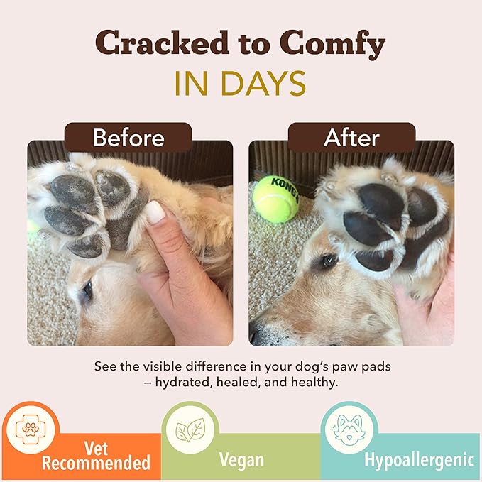 Natural Dog Company Paw Soother Balm Bundle, (1) 2 oz. Tin &amp; (1) Travel Stick, Dog Paw Cream and Lotion, Moisturizes &amp; Soothes Irritated Paws &amp; Elbows, Protects from Cracks &amp; Wounds