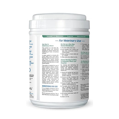 REScue One-Step Disinfectant Cleaner &amp; Deodorizer Wipes for Vet Use – Cleaner for Kennels, Litter Boxes, Vet Offices, Pet Grooming Surfaces – Wipes Canister, 160-Count (Pack of 12)