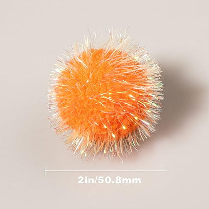VAPKER 30 Pcs Cat Ball Toys Sparkle Balls Extra Large 2 Inch Cat&