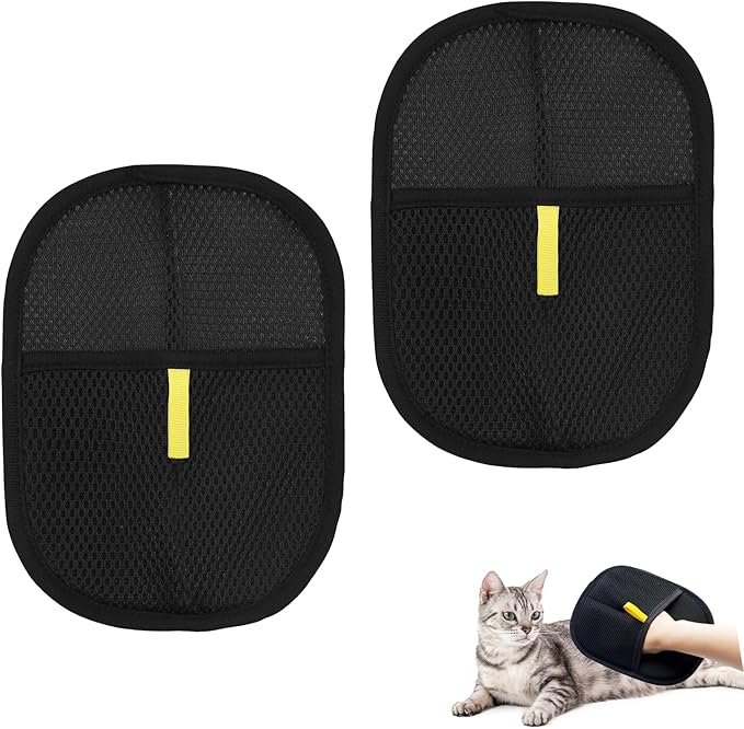 Pet Hair Removal Glove for Cats &amp; Dogs, Upgrade Efficient Grooming Gloves for Pet Hair, Electrostatic Pet Hair Remover for Hair Removal, Reusable Pet Hair Remover Glove (2pcs)