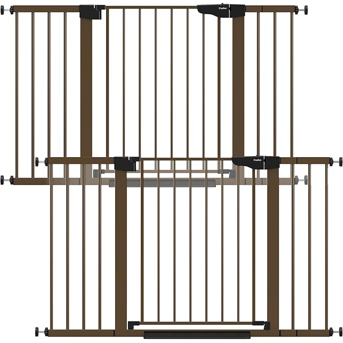 Cumbor 2 Pack 29.7"-51.5" Extra Wide Baby Gate for Stairs, Mom&