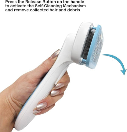 Pets First Premium Dog Brush &amp; CAT Brush Self Cleaning Dog Slicker Hair Brush Easy to Clean Best Pet Grooming Brushes Shedding Grooming Tools for Dogs and Cats. Beautiful Gift for The Groomer!