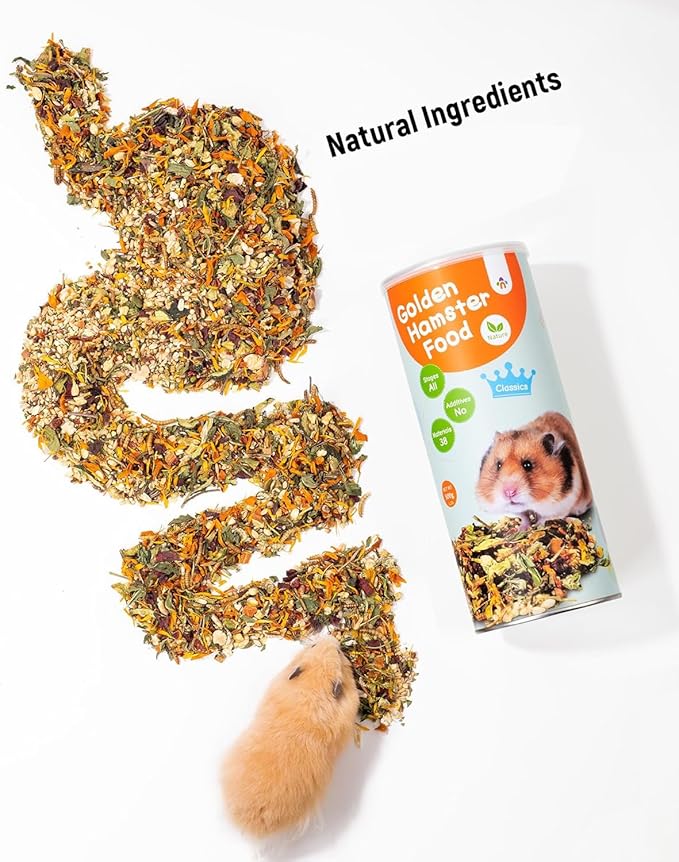 Niteangel Golden Hamster Food &amp; Treats - Small Animal Natural Food for Syrian Golden Hamsters or Other Small-Sized Pets
