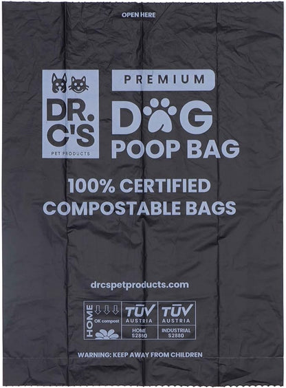100% Certified Compostable Dog Poop Bags - Dr. C&