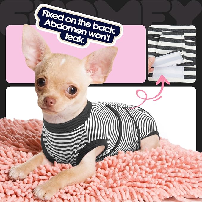 FUAMEY Dog Recovery Suit Male,Dogs Surgery Neuter Suits Puppy Spay Shirts for Female Protect Dog&