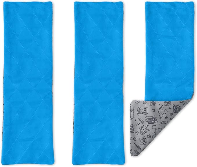 Paw Inspired® Fleece Liners for Ferret Nation, Critter Nation * Cage Ramp for Ferrets, Rats, Chinchillas, Hedgehogs &amp; Other Small Animals (Blue, Ramp Cover - 3 Pack)