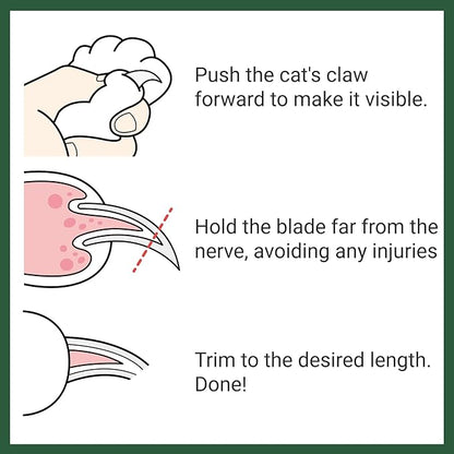 Cat Nail Clipper - Extra Sharp &amp; Thin Blades for Indoor Cats, Small Dogs and Any Small Pets - Expertly Crafted in Korea