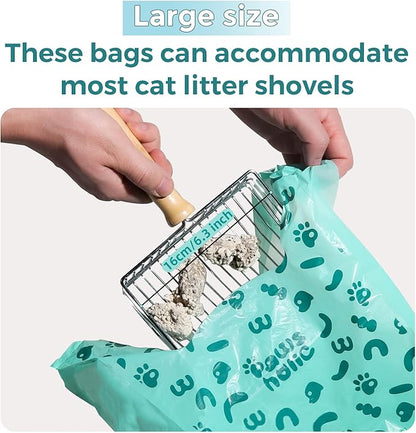 Poop Bags for Dog and Cat - Biodegradable 100% Leak-Proof Pet Waste Bags with Handle, 360 Count, Cornstarch Based Extra Thick, for Dog Poop and Cat Litter Disposal (Unscented)
