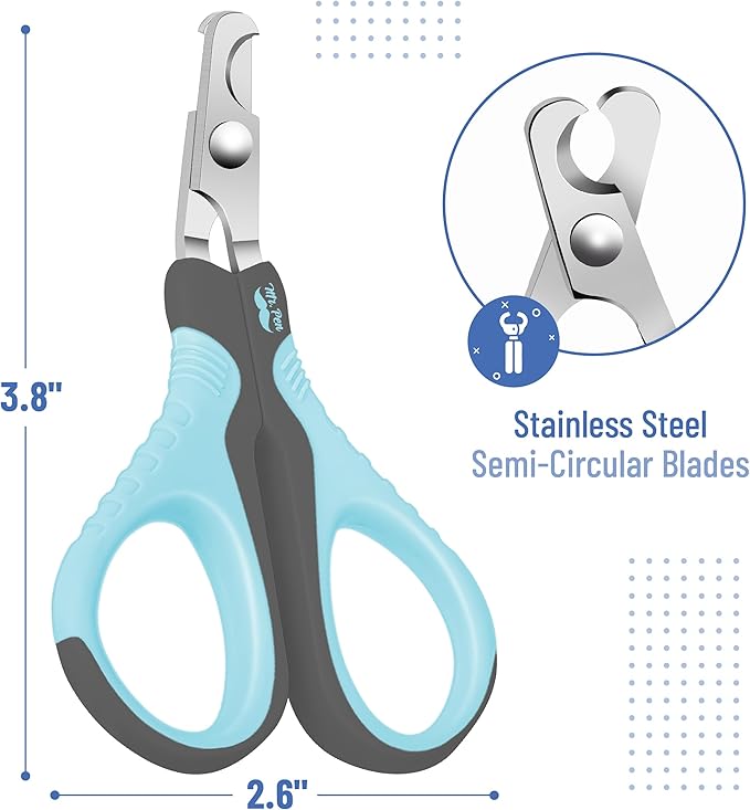 Mr. Pen Cat Nail Trimmer - Sky Blue &amp; Dark Gray, Suitable for Cats &amp; Kittens, Small Dogs