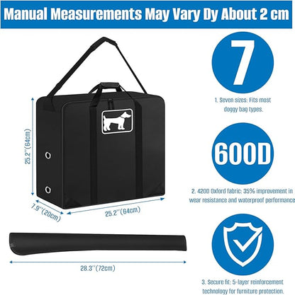 SIRUITON Dog Playpen Storage Bag Fits 24" H 8 Panels and 9 Stakes Suitable for Foldable Exercise Pet Playpen, RV Dog Fence Travel Bag,with Reinforcing Plate &amp; Shoulder