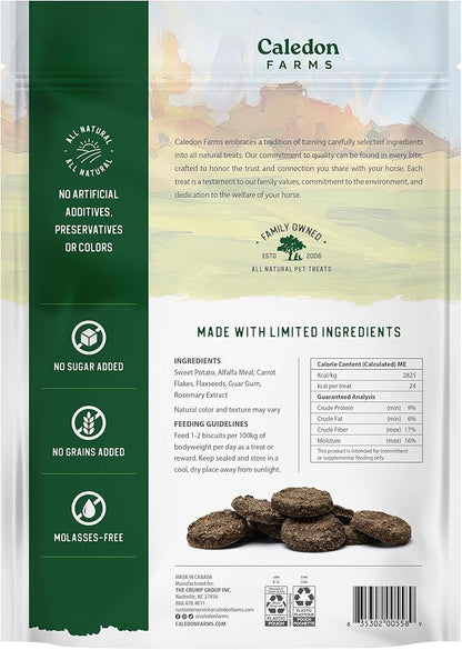Caledon Farms Harvest Biscuits - Carrot &amp; Alfalfa Recipe Horse Treats 32oz