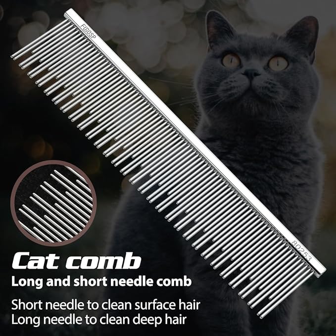 6.1" Dog Grooming Comb for Long Haired Cats &amp; Dogs