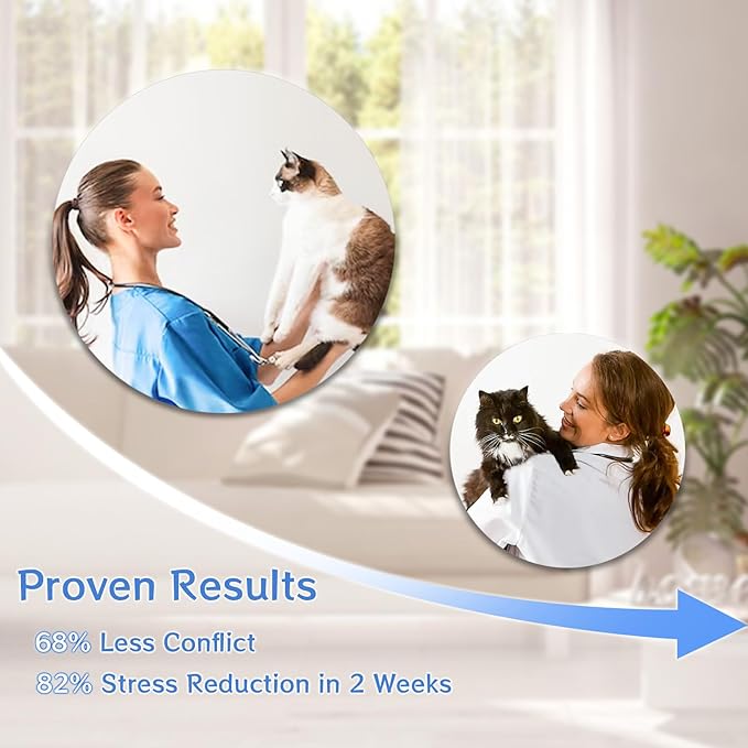 Calming Collar for Cats - 5 Pack, 150-Day Cat Calming Collar, Stress Relief &amp; Anxiety Control for Cats, Calm Collars Cat (3 Blue &amp; 2 Gray)