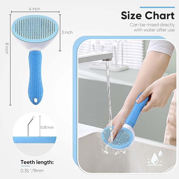 Namylya Cat Brush for Shedding &amp; Grooming – Slicker Brush for Dogs and Cats with Long Hair – Removes Tangles, Mats &amp; Loose Fur