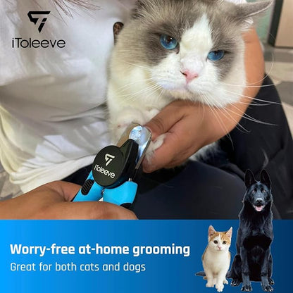 LED Dog Nail Clipper with Light, Illuminates Nails or Bloodline for Safe and Easy Trimmers, Extra Sharp for Thick Nails, Quick Sensor, Avoid Over Cutting Toenail, for Cats &amp; Dogs