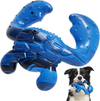 Dog Chew Toy for Aggressive Chewers – Tough Nylon Bone with Bacon Flavor for Pitbulls &amp; Large Dogs, Indoor Play for Teeth Cleaning &amp; Anxiety Relief