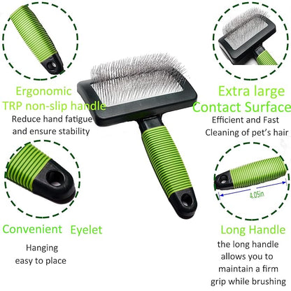 Slicker brush for dogs doodle grooming poodle with long soft pin slicker brush perfect for thick fur dogs fluffy,grooming,shedding.goldendoodle