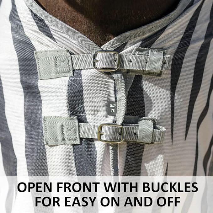 Schneiders Soft Interlock Mesh II Zebra Horse Fly Sheets | Striking Zebra Pattern for Fly Deterrence &amp; Superior UV Protection