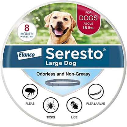 Seresto Large Dog Vet-Recommended Flea &amp; Tick Treatment &amp; Prevention Collar for Dogs Over 18 lbs. | 8 Months Protection