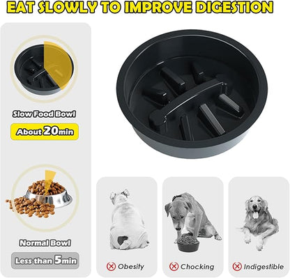 Elevated Dog Bowls, Height Adjustable Raised Dog Bowl Stand (4.5&