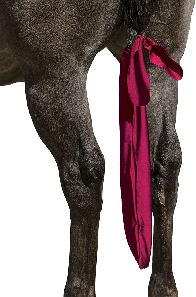 UltraFlex Lycra Tail Bag for Horses | Package of 3 | 24" Long | UV Protection | Smooth Stretch Fit | Keeps Tails Clean &amp; Braided