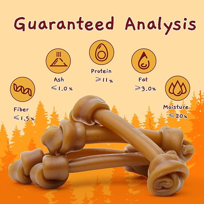 Jungle Calling Rawhide Free Dog Treats, Peanut Butter Bones, 6.5&