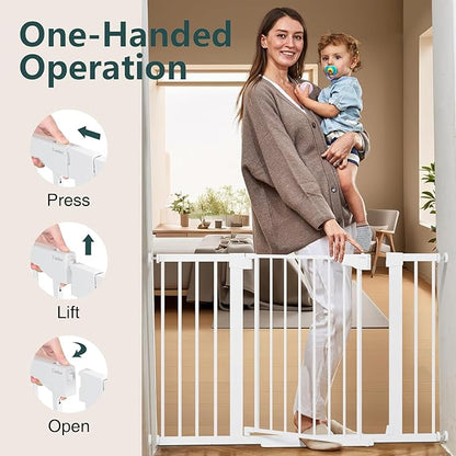 Cumbor 29.7-48" Baby Gate for Stairs, Mom&