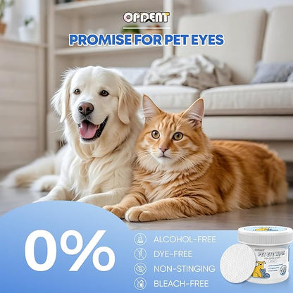 150Pcs Eyes Wipes for Dogs - Tear Stain Remover for Dogs - Dog Eye Cleaner, Eye Debris, Discharge, Mucus Secretions - Eye Wipes for Dogs &amp; cat Eye Wipes - 3.2 inches