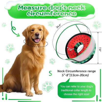 Inflatable Dog Cone Collar with Detachable Enhanced Anti-Licking Shield, Soft Neck Donut Collar for Dogs After Surgery, Adjustable Dog Cone Alternative for Large Medium Small Dogs &amp; Cats