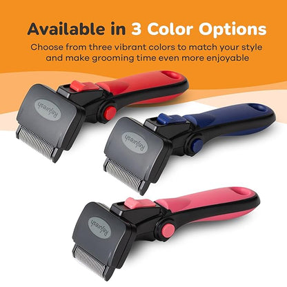 Deshedding Dog Brush for Long Hair (Small,Pink) – Gentle Deshedding tool for Dogs &amp; Cats – Reduces shedding, without damaging topcoat. Removes Loose Fur &amp; Dead Undercoat.