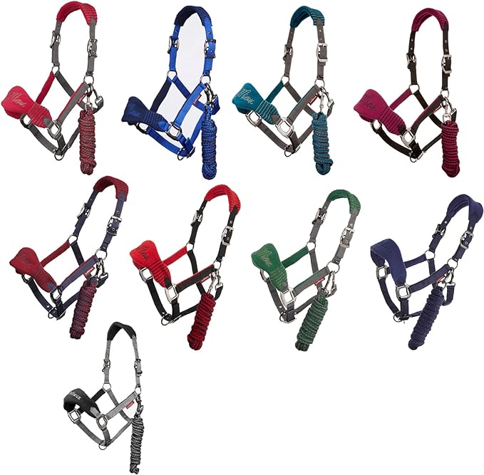 LeMieux Vogue Fleece Headcollar - Halter &amp; Leadrope - Extra Padding, Adjustable at Curb and Poll Strap