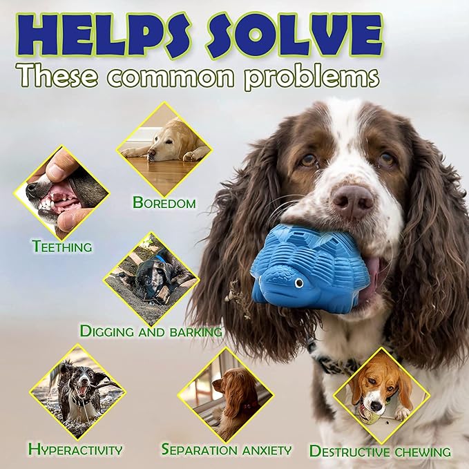 Dog Squeaky Chew Toys - Indestructible &amp; Tough for Aggressive Chewers, Durable Toy for All Breeds, Chew Toys to Keep Them Busy